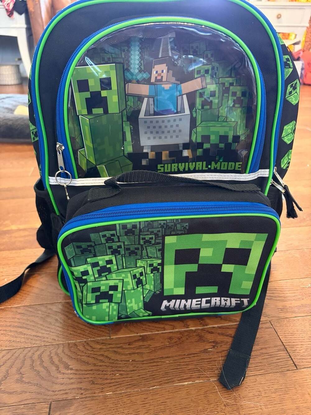 TWO Backpacks Lunchbox Set Super Mario Brothers Minecraft School Nintendo NEW